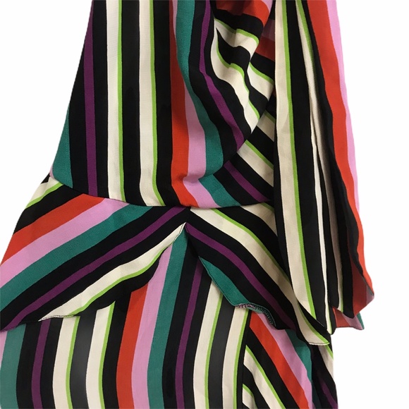 Topshop Multicolor Rainbow Stripe Maxi Dress NWOT - Picture 7 of 8
